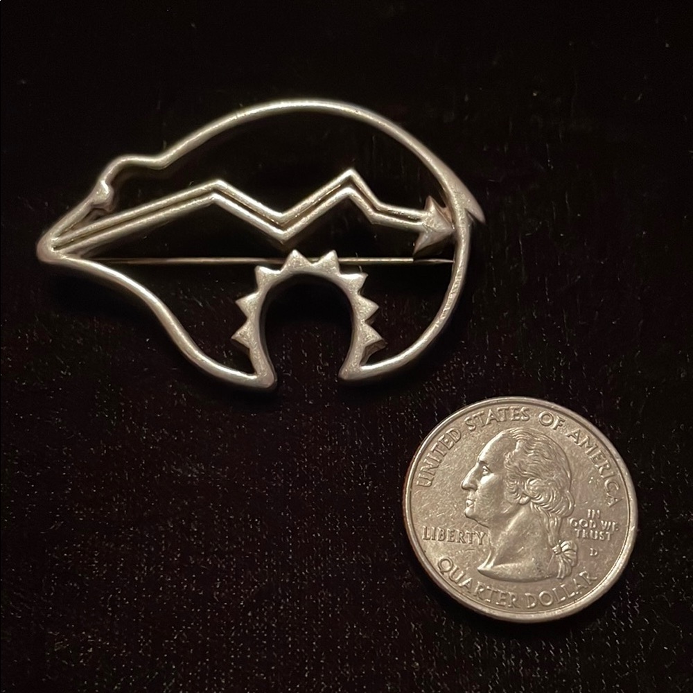 Silver Bear Brooch